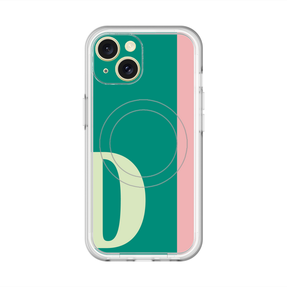 スリムプロテクションプレミアムケース with MagSafe［ オリジナル - initial color line - D green ］
