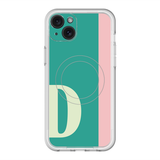 スリムプロテクションプレミアムケース with MagSafe［ オリジナル - initial color line - D green ］