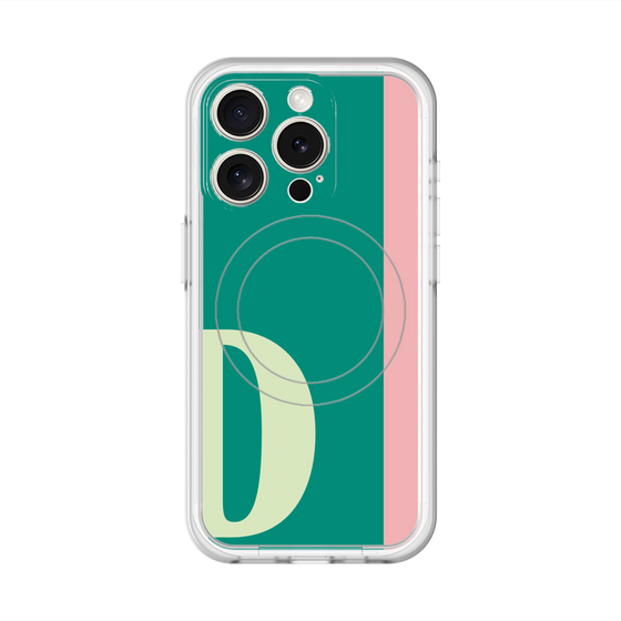 スリムプロテクションプレミアムケース with MagSafe［ オリジナル - initial color line - D green ］