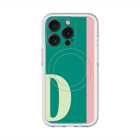 スリムプロテクションプレミアムケース with MagSafe［ オリジナル - initial color line - D green ］