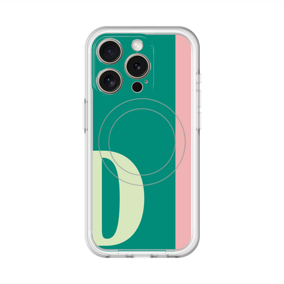スリムプロテクションプレミアムケース with MagSafe［ オリジナル - initial color line - D green ］