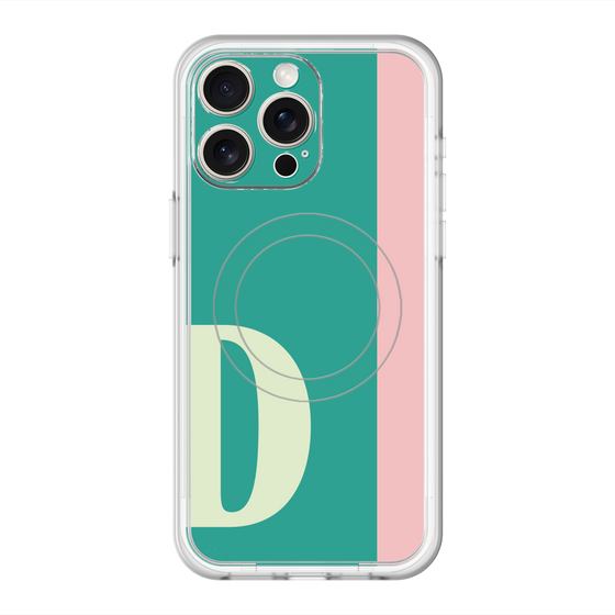 スリムプロテクションプレミアムケース with MagSafe［ オリジナル - initial color line - D green ］