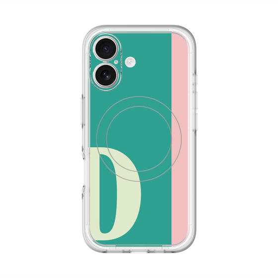 スリムプロテクションプレミアムケース with MagSafe［ オリジナル - initial color line - D green ］