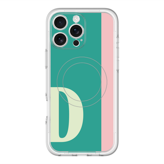 スリムプロテクションプレミアムケース with MagSafe［ オリジナル - initial color line - D green ］