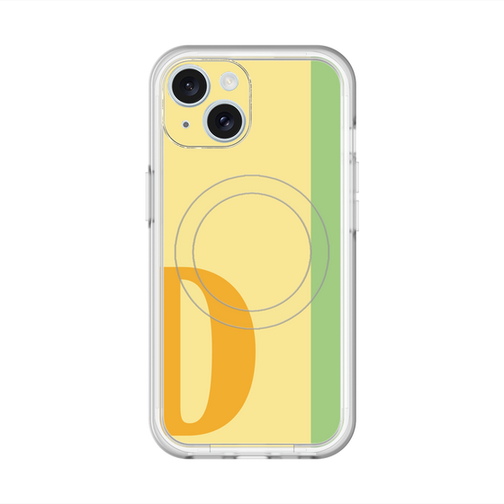 スリムプロテクションプレミアムケース with MagSafe［ オリジナル - initial color line - D yellow ］