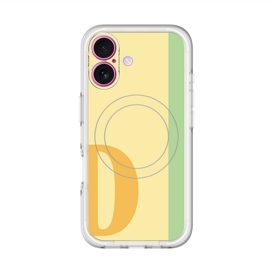 スリムプロテクションプレミアムケース with MagSafe［ オリジナル - initial color line - D yellow ］