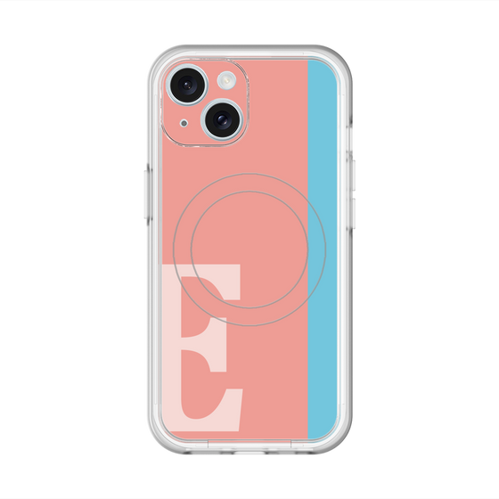 スリムプロテクションプレミアムケース with MagSafe［ オリジナル - initial color line - E pink ］