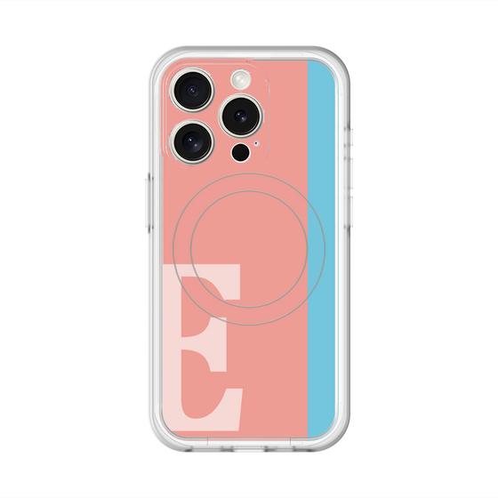 スリムプロテクションプレミアムケース with MagSafe［ オリジナル - initial color line - E pink ］