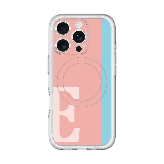 スリムプロテクションプレミアムケース with MagSafe［ オリジナル - initial color line - E pink ］