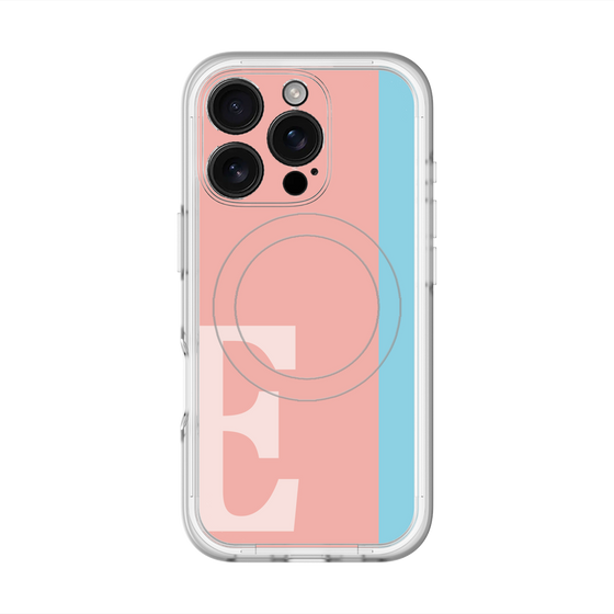 スリムプロテクションプレミアムケース with MagSafe［ オリジナル - initial color line - E pink ］