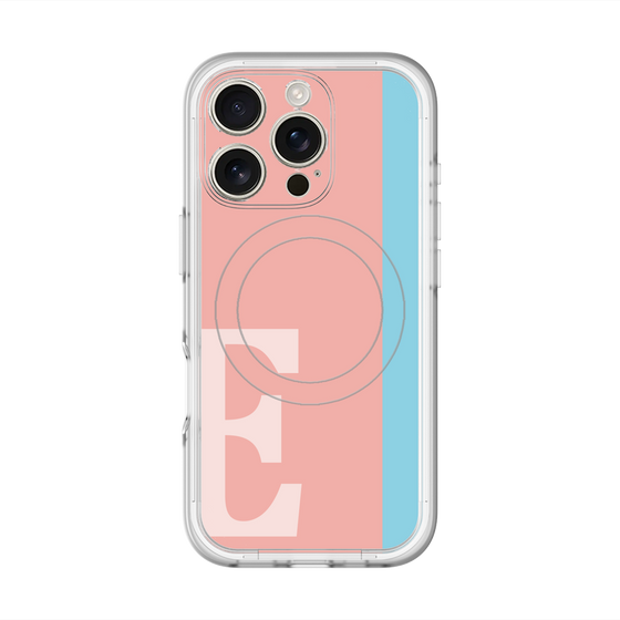 スリムプロテクションプレミアムケース with MagSafe［ オリジナル - initial color line - E pink ］