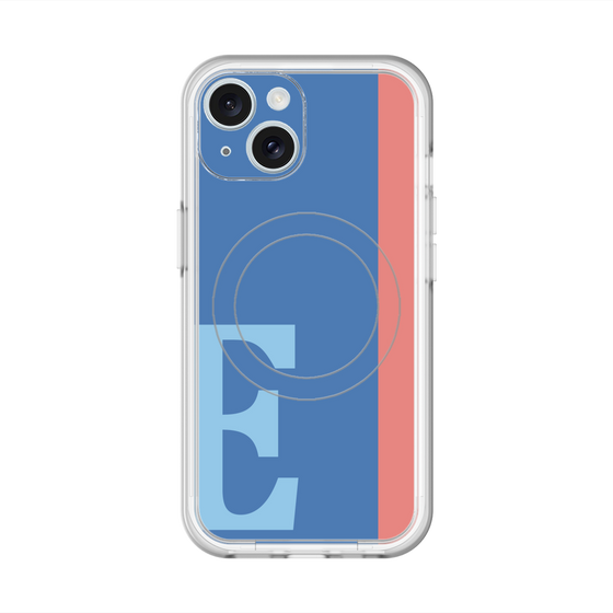 スリムプロテクションプレミアムケース with MagSafe［ オリジナル - initial color line - E blue ］