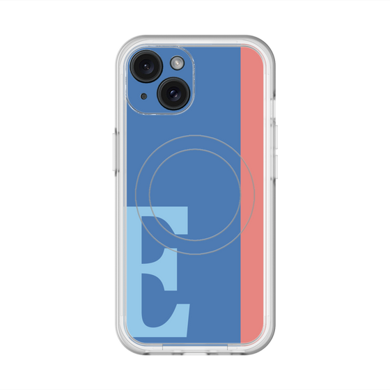 スリムプロテクションプレミアムケース with MagSafe［ オリジナル - initial color line - E blue ］