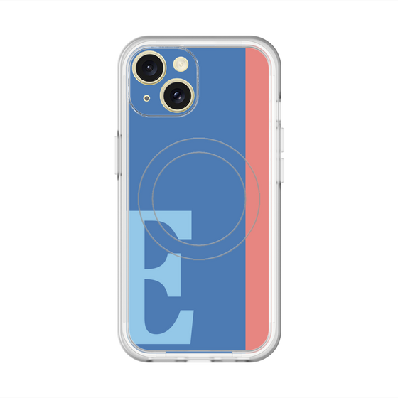スリムプロテクションプレミアムケース with MagSafe［ オリジナル - initial color line - E blue ］
