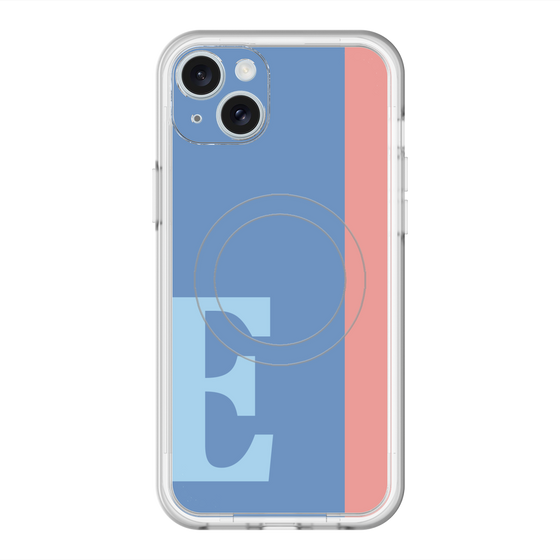 スリムプロテクションプレミアムケース with MagSafe［ オリジナル - initial color line - E blue ］