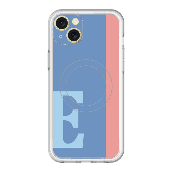スリムプロテクションプレミアムケース with MagSafe［ オリジナル - initial color line - E blue ］
