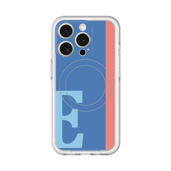 スリムプロテクションプレミアムケース with MagSafe［ オリジナル - initial color line - E blue ］
