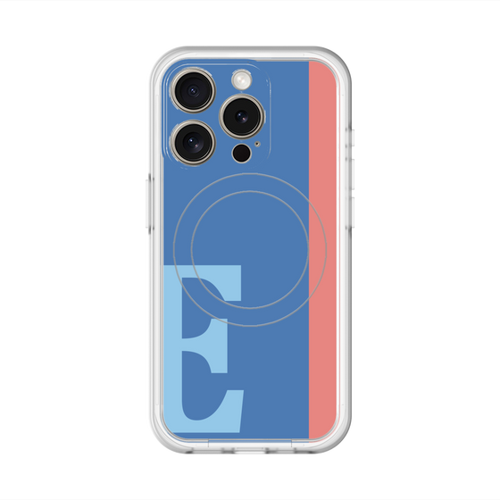 スリムプロテクションプレミアムケース with MagSafe［ オリジナル - initial color line - E blue ］