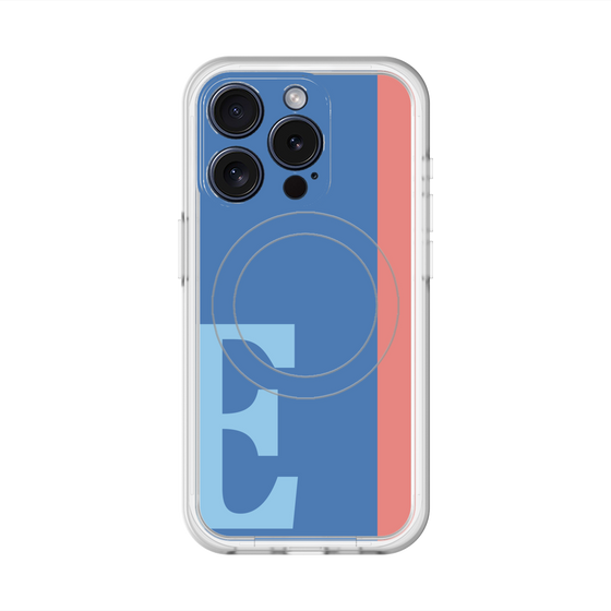 スリムプロテクションプレミアムケース with MagSafe［ オリジナル - initial color line - E blue ］