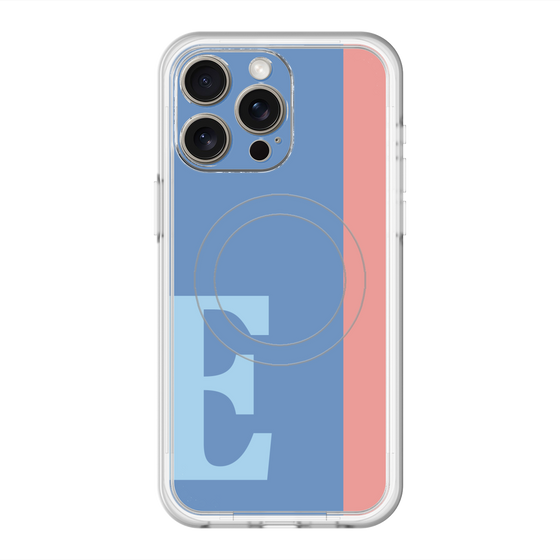 スリムプロテクションプレミアムケース with MagSafe［ オリジナル - initial color line - E blue ］
