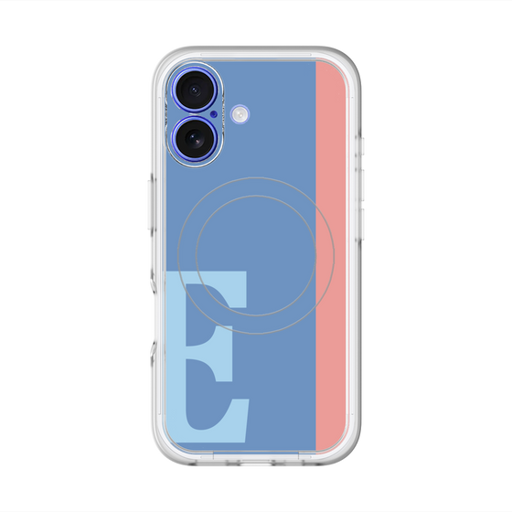 スリムプロテクションプレミアムケース with MagSafe［ オリジナル - initial color line - E blue ］