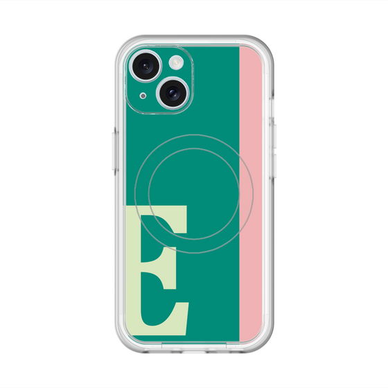 スリムプロテクションプレミアムケース with MagSafe［ オリジナル - initial color line - E green ］