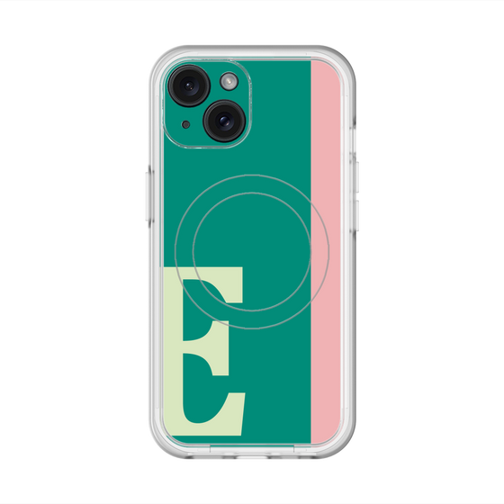 スリムプロテクションプレミアムケース with MagSafe［ オリジナル - initial color line - E green ］