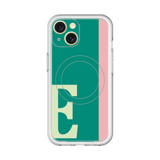 スリムプロテクションプレミアムケース with MagSafe［ オリジナル - initial color line - E green ］