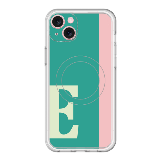 スリムプロテクションプレミアムケース with MagSafe［ オリジナル - initial color line - E green ］