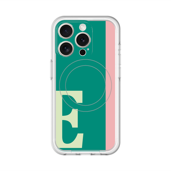 スリムプロテクションプレミアムケース with MagSafe［ オリジナル - initial color line - E green ］