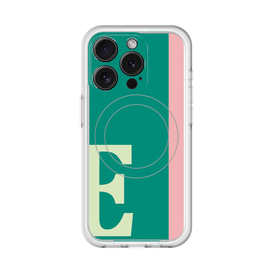 スリムプロテクションプレミアムケース with MagSafe［ オリジナル - initial color line - E green ］