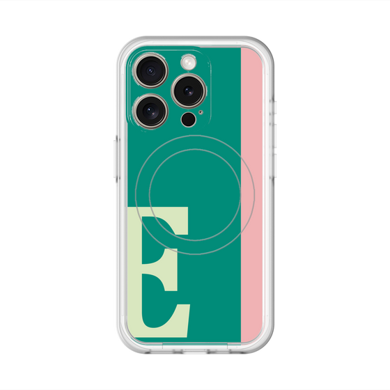 スリムプロテクションプレミアムケース with MagSafe［ オリジナル - initial color line - E green ］