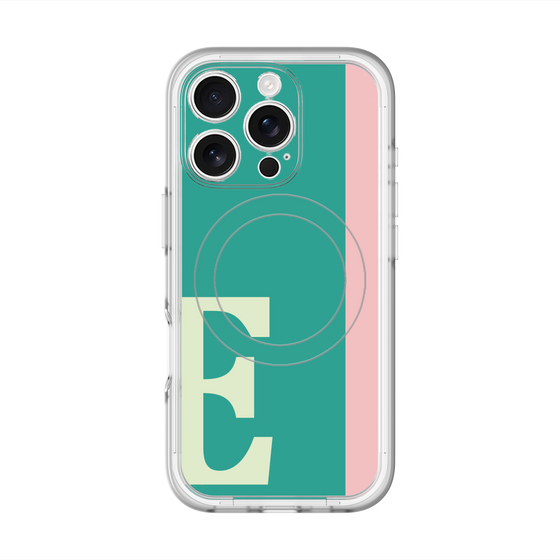 スリムプロテクションプレミアムケース with MagSafe［ オリジナル - initial color line - E green ］