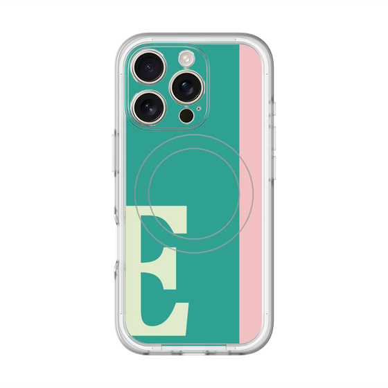 スリムプロテクションプレミアムケース with MagSafe［ オリジナル - initial color line - E green ］