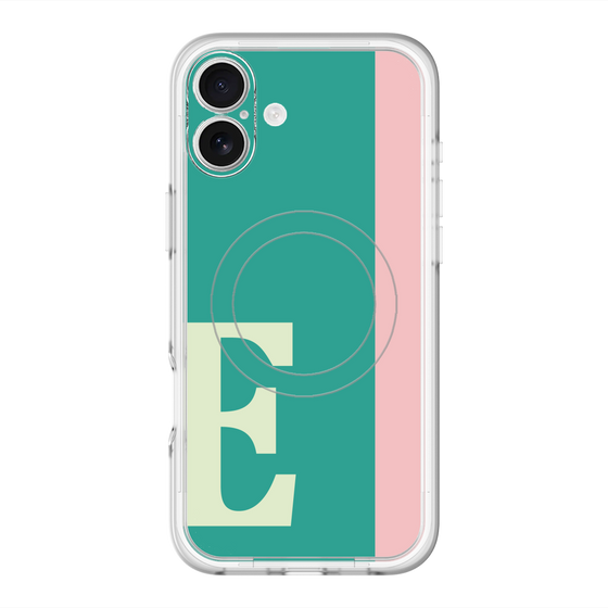 スリムプロテクションプレミアムケース with MagSafe［ オリジナル - initial color line - E green ］