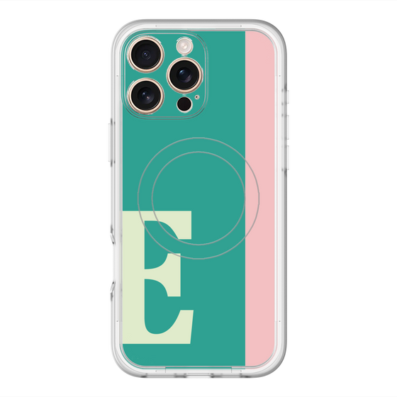 スリムプロテクションプレミアムケース with MagSafe［ オリジナル - initial color line - E green ］