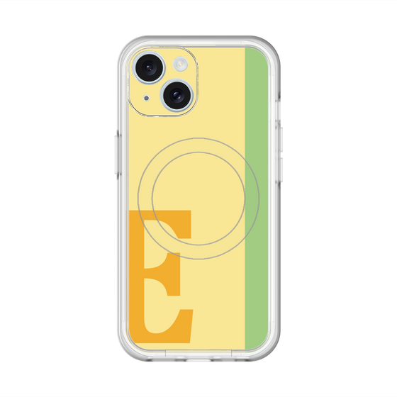 スリムプロテクションプレミアムケース with MagSafe［ オリジナル - initial color line - E yellow ］