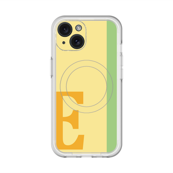 スリムプロテクションプレミアムケース with MagSafe［ オリジナル - initial color line - E yellow ］