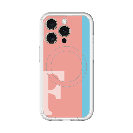 スリムプロテクションプレミアムケース with MagSafe［ オリジナル - initial color line - F pink ］