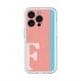スリムプロテクションプレミアムケース with MagSafe［ オリジナル - initial color line - F pink ］