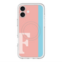 スリムプロテクションプレミアムケース with MagSafe［ オリジナル - initial color line - F pink ］