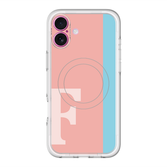 スリムプロテクションプレミアムケース with MagSafe［ オリジナル - initial color line - F pink ］