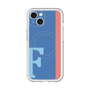 スリムプロテクションプレミアムケース with MagSafe［ オリジナル - initial color line - F blue ］