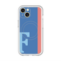 スリムプロテクションプレミアムケース with MagSafe［ オリジナル - initial color line - F blue ］