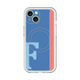 スリムプロテクションプレミアムケース with MagSafe［ オリジナル - initial color line - F blue ］