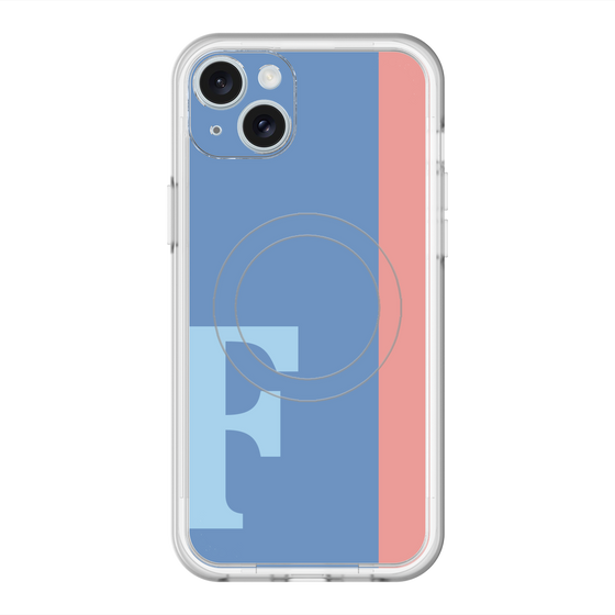 スリムプロテクションプレミアムケース with MagSafe［ オリジナル - initial color line - F blue ］