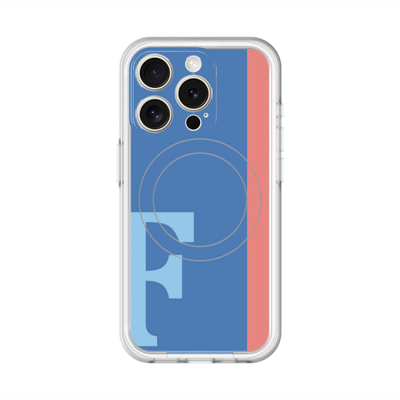 スリムプロテクションプレミアムケース with MagSafe［ オリジナル - initial color line - F blue ］