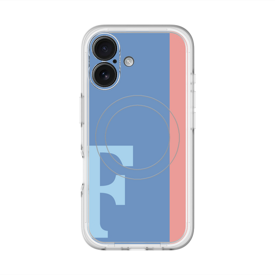 スリムプロテクションプレミアムケース with MagSafe［ オリジナル - initial color line - F blue ］