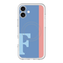 スリムプロテクションプレミアムケース with MagSafe［ オリジナル - initial color line - F blue ］