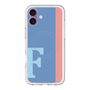 スリムプロテクションプレミアムケース with MagSafe［ オリジナル - initial color line - F blue ］